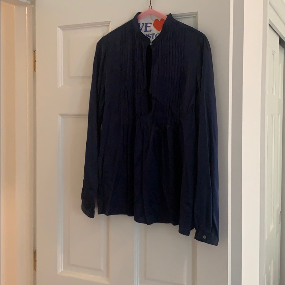 Theory silk top, M, navy
